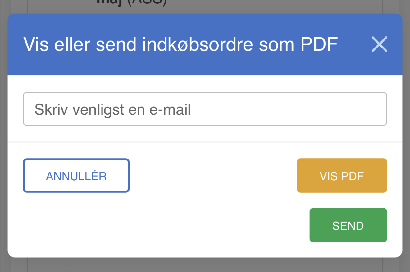 Send indkøbsordre