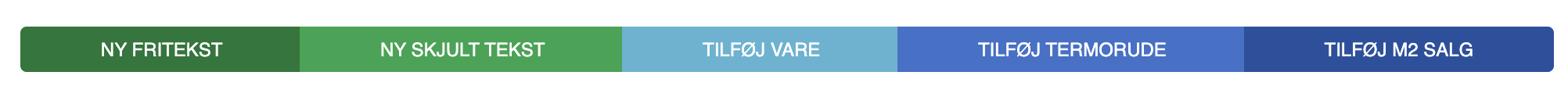 Værktøjslinjen – knap til tilføjelse af varer