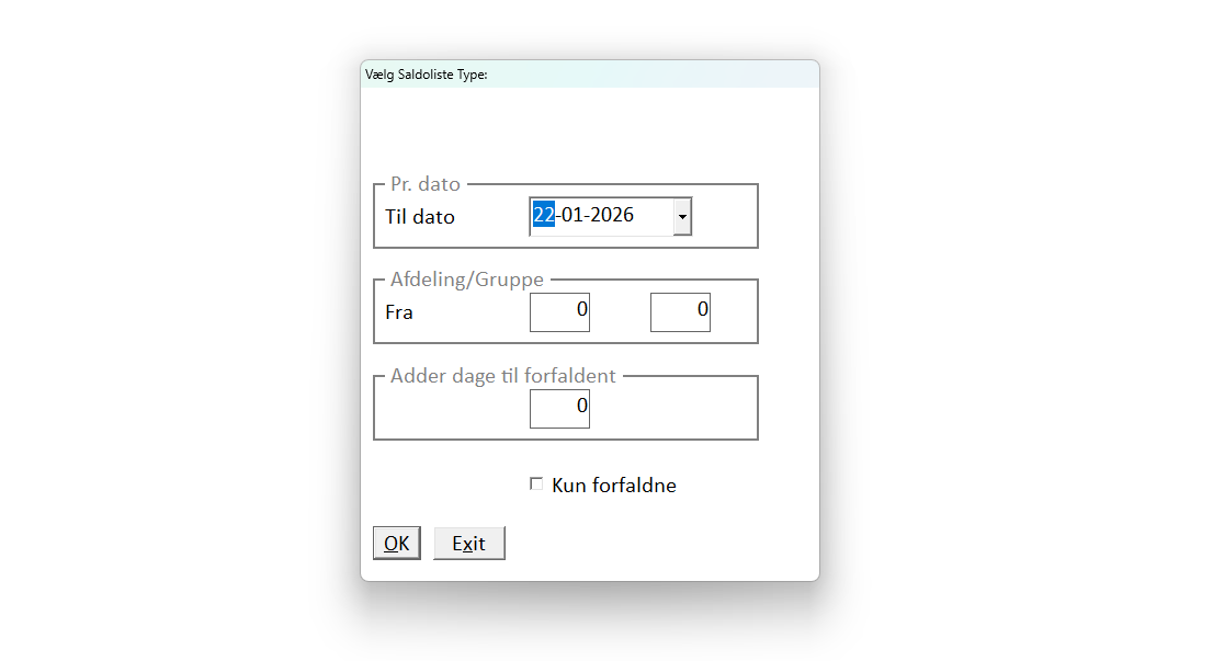 Dropdown-menu i toppen