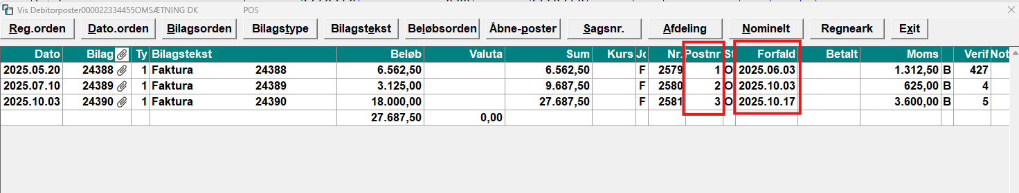 Dropdown-menu i toppen