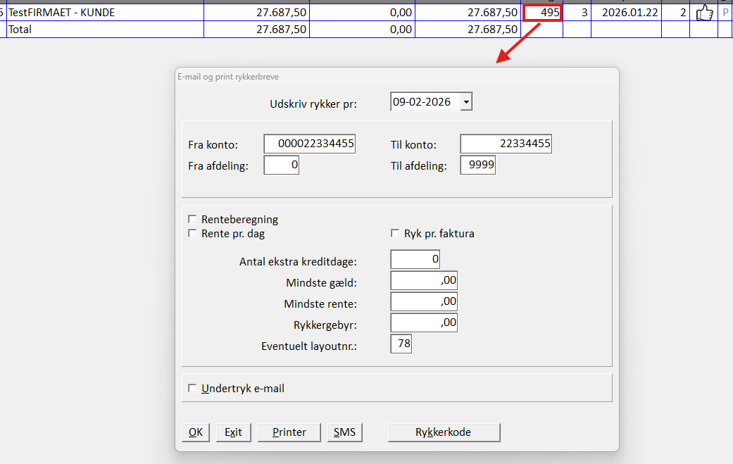 Dropdown-menu i toppen